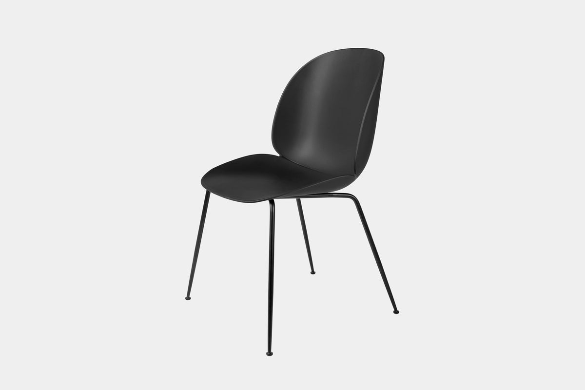 GUBI | Beetle Chair - un-upholstered, conic base , black mat