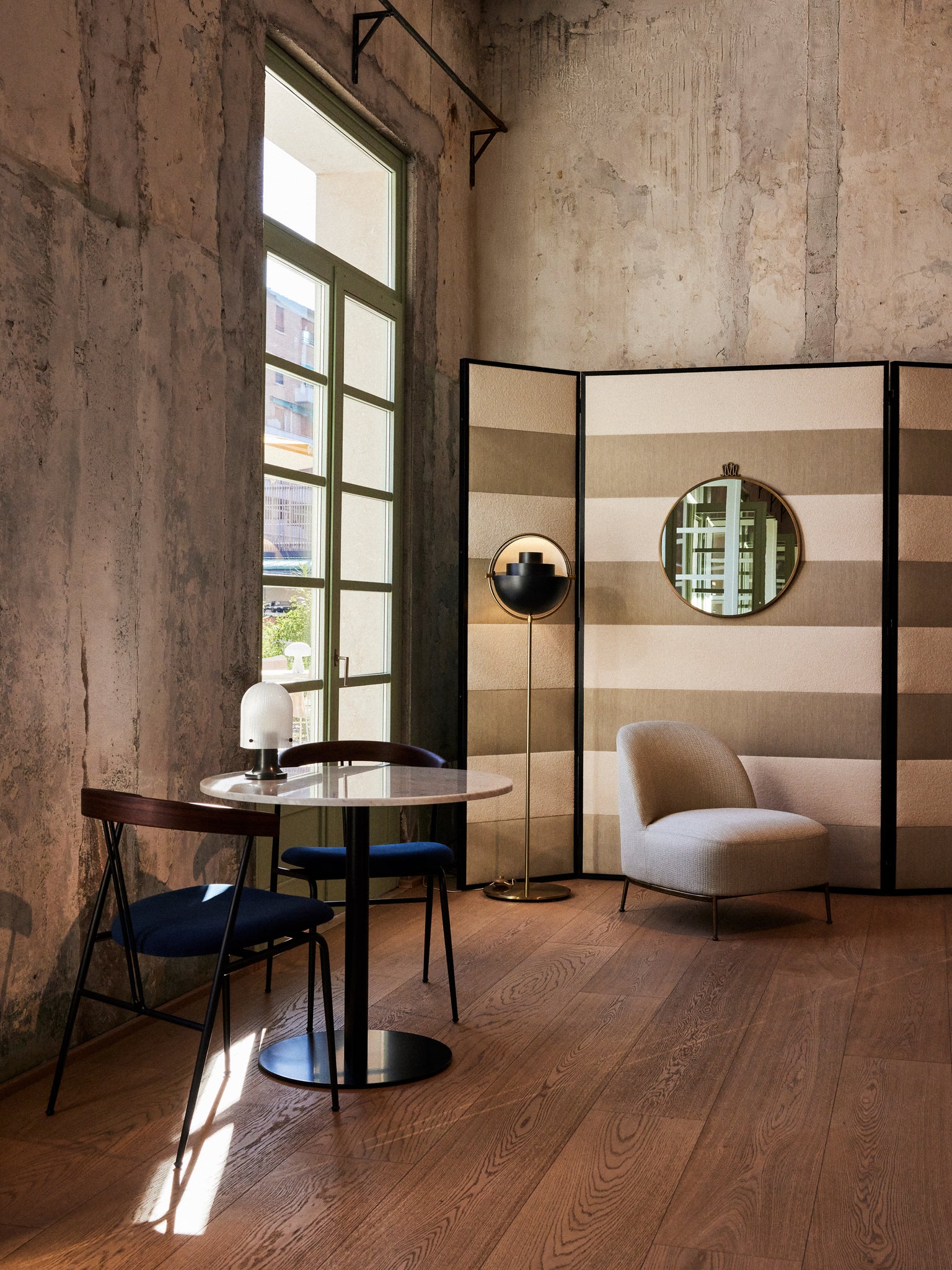 Multi-Lite Floor Lamp, Brass base