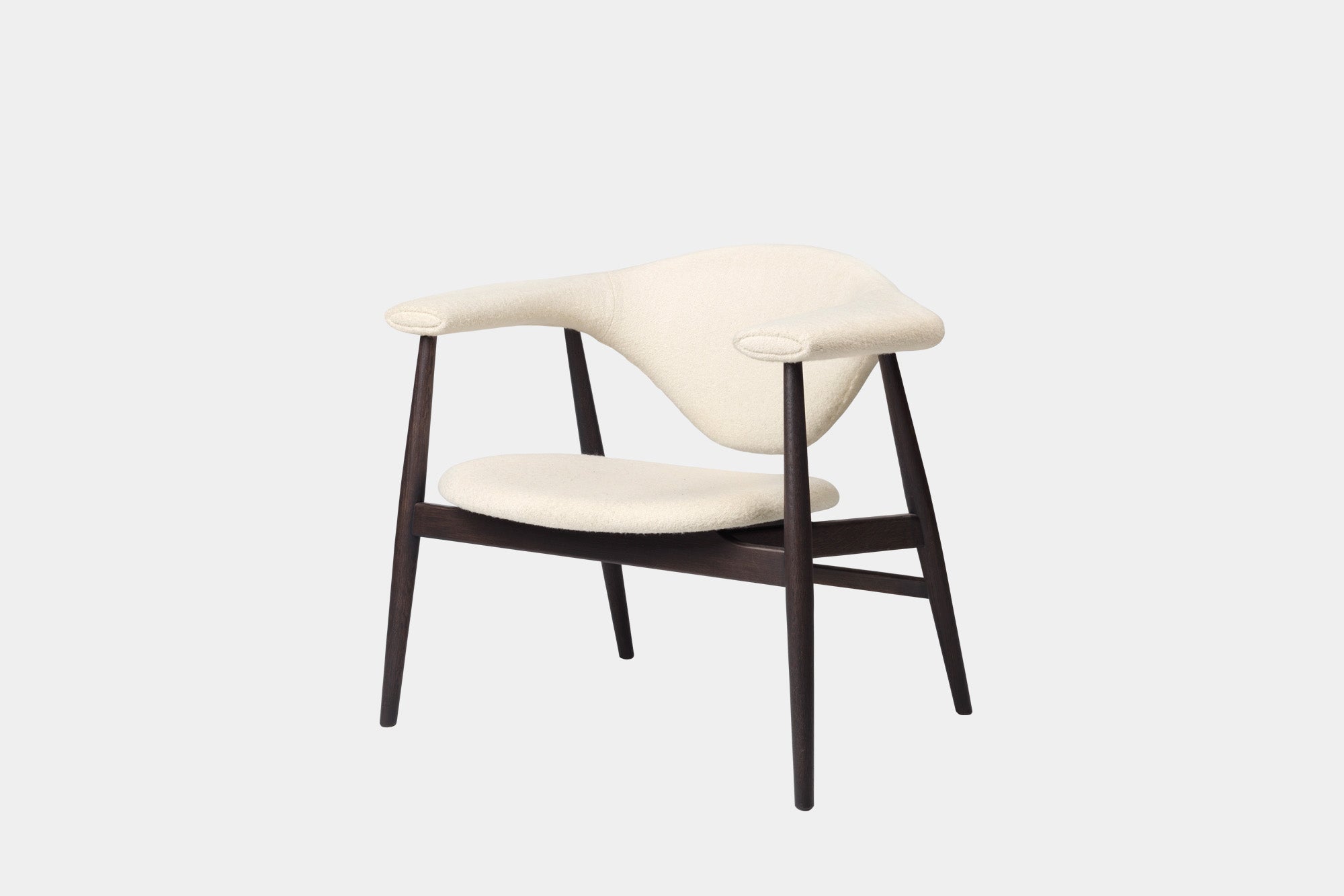 GUBI - Masculo Lounge Chair - Wood Base, Fully Upholstered